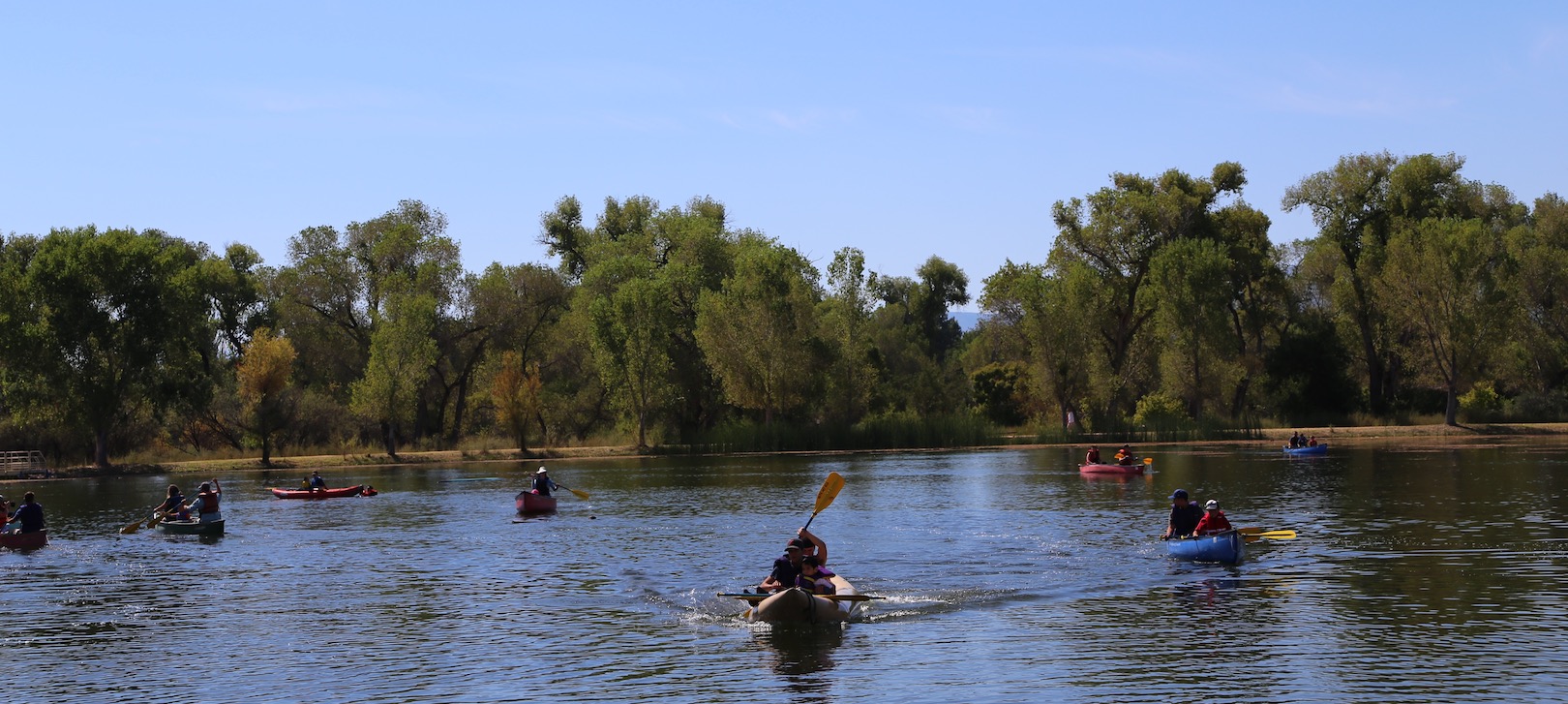 Kayakers on the water at Dead Horse Ranch