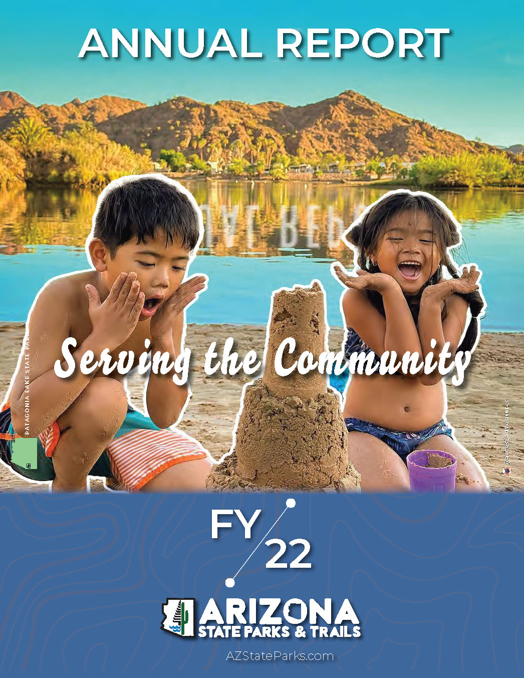 The cover of the fiscal year 2022 annual report from Arizona State Parks and Trails