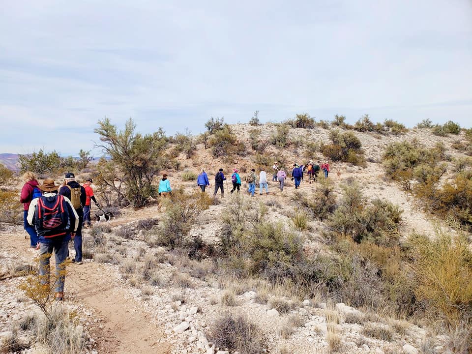 Hikers on a First Day Hike in 2020 at Dead Horse Ranch State Park in Cottonwood