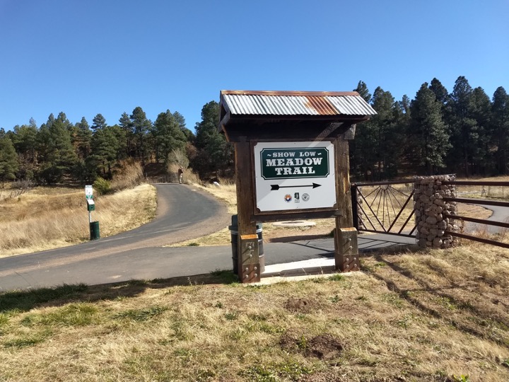 The entrance sign for the new Meadow Trail in Show Low