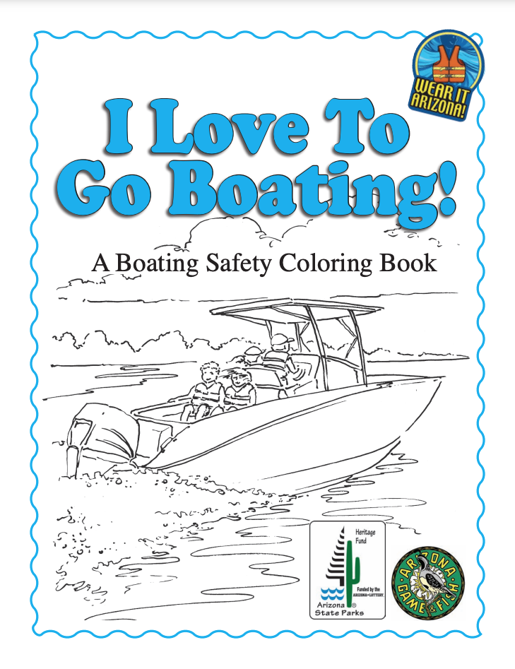 Children's coloring book on boating safety: I Love to Go Boating!