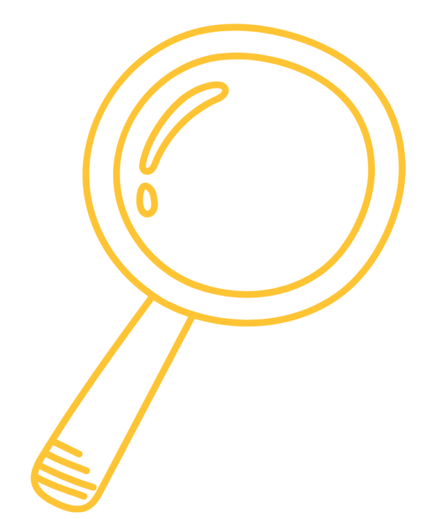 Magnifying Glass PNG to identify butterfly observation tips.