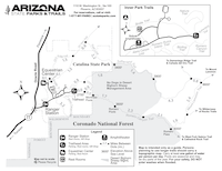 A trail map for Catalina State Park