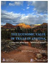 The cover of the Economic Value of Trails in Arizona Plan 2020