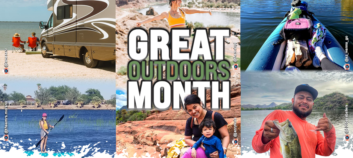 Celebrate great outdoors month in the parks - photos show various outdoor activities