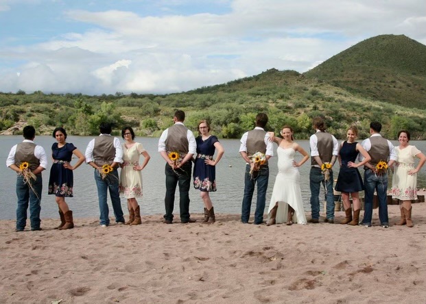 A wedding on the beach at Patagonia Lake