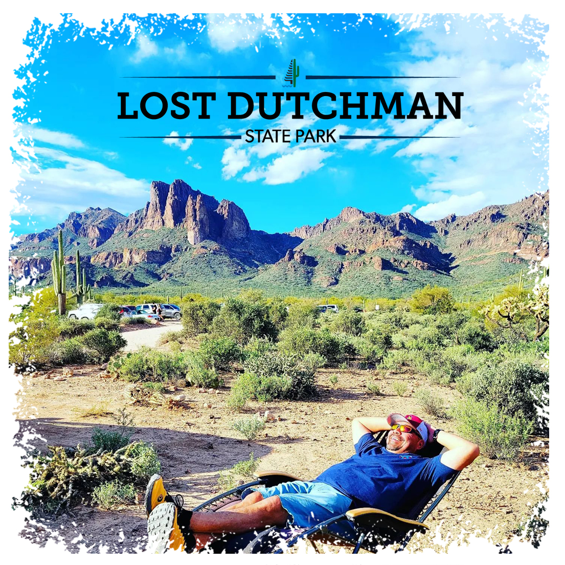Lounging in the sun at the Lost Dutchman State Park campground