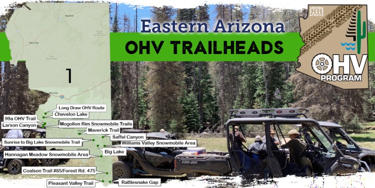 Eastern Arizona OHV Trailheads Map