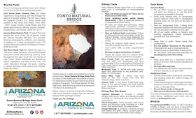 Tonto Natural Bridge State Park's brochure