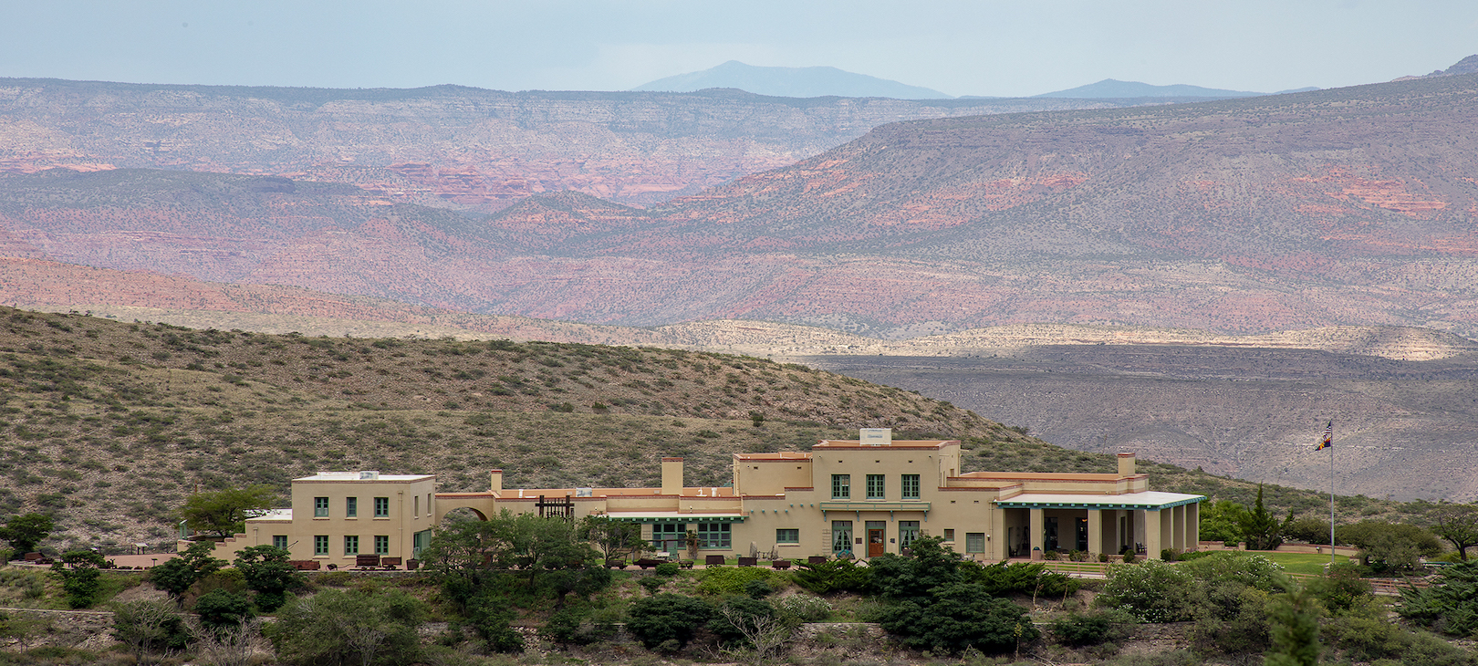 The Douglas Mansion in the Verde Valley, show from Jerome