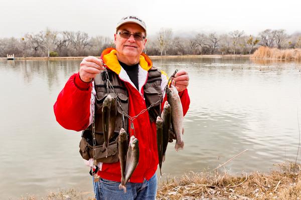 A stringer of trout caught from one of the lagoons at Dead Horse Ranch