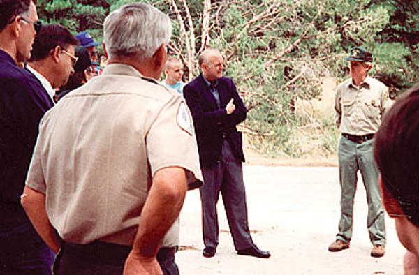 Senator Dennis DeConcini visited the area in 1992