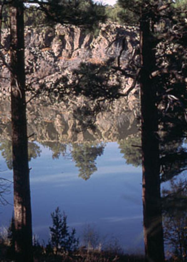 A 1993 view of Fool Hollow lake