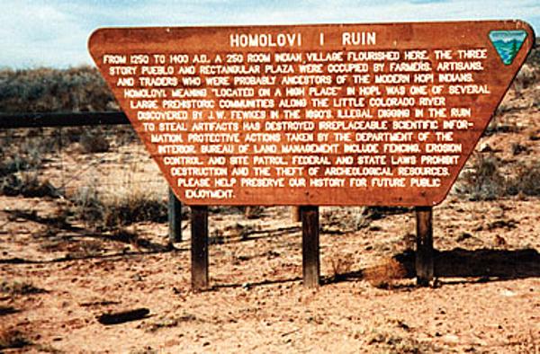 Homolovi State park history- Homolovi 1 Ruin in 1986