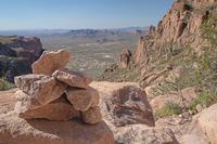 The view from the top of the Flatiron trail in Lost Dutchman State Park