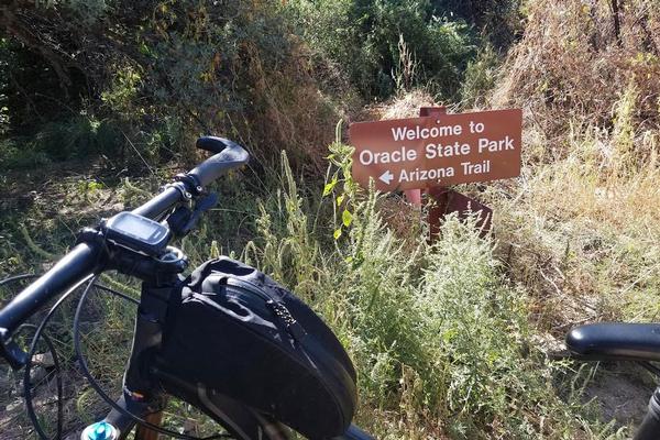 Bike on Oracle State Park Mountain bike trails