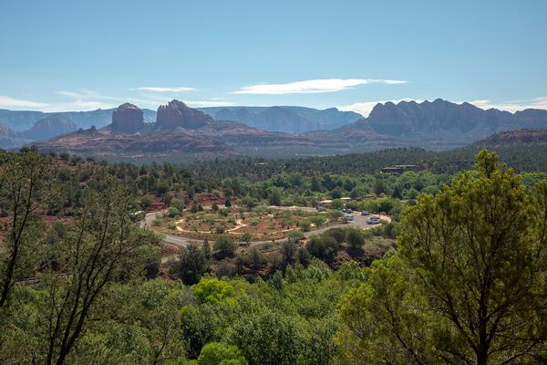 Red Rock State Park in Sedona with a stunning backdrop of red rocks overlooking the park. A great place to visit.