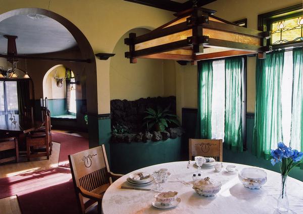 The breakfast area inside Riordan Mansion