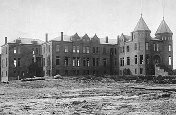 Northern Arizona Normal School, under construction, 1898. Photo courtesy of Cline Library, NAU.