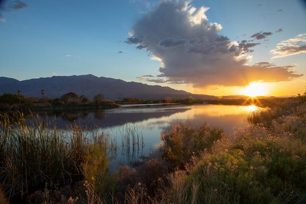 Sunset over Roper Lake