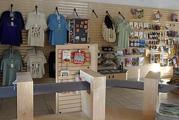 Products on display at the Roper Lake Gift Shop