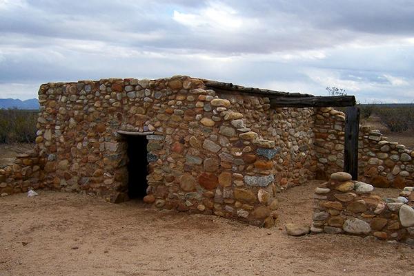 A rock home visible in the Dankworth Village