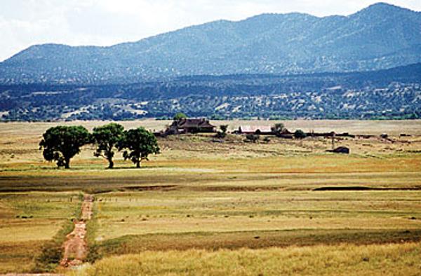 View of the Ranch House in the distance in 1998