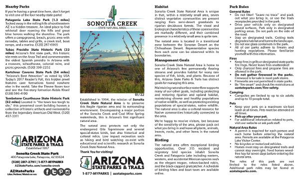 Sonoita Creek Park Map