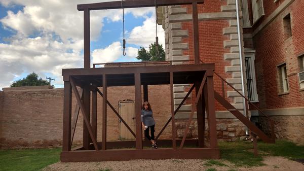 the gallows outside Tombstone Courthouse State Historic Park