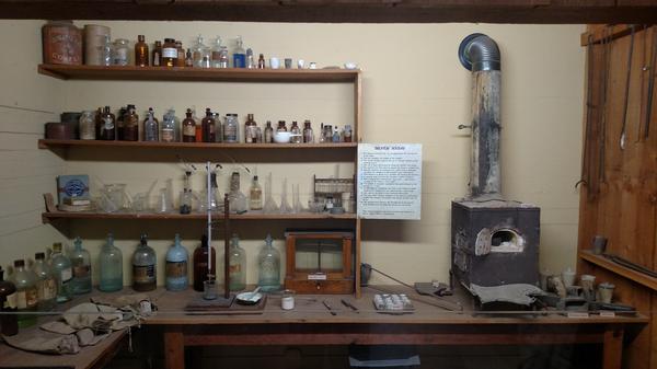 An exhibit from the assayer at Tombstone Courthouse State Historic Park