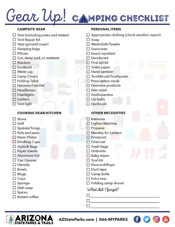 Click to download the camping checklist