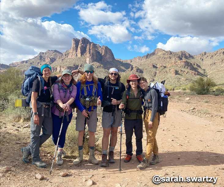Group of people on a trail at Picacho Peak State Park