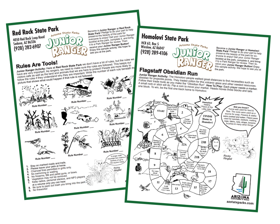 Junior Ranger kids' activity sheets