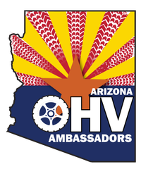 Arizona OHV Ambassador Logo with state flag