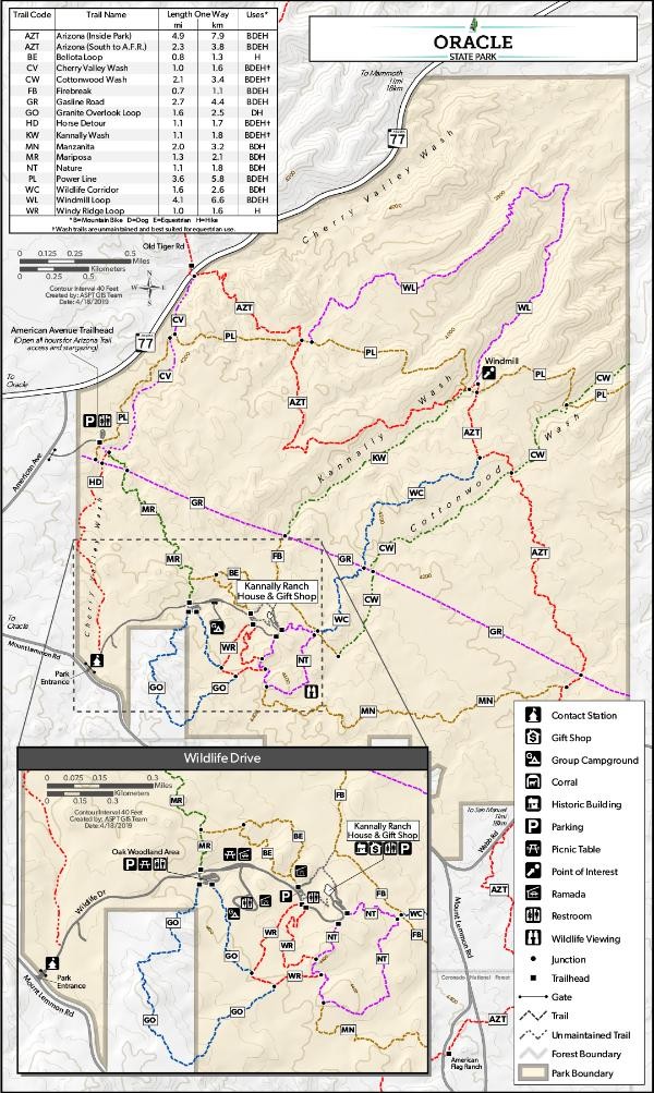 Oracle Trail Map