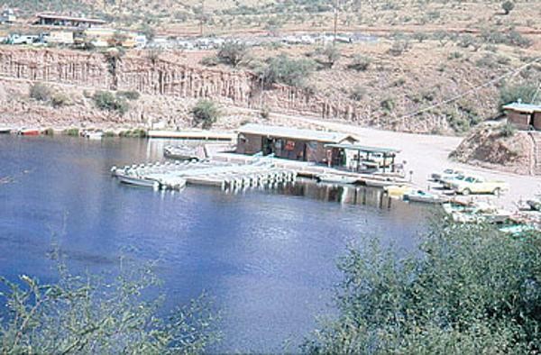 Store and boat docks in 1974
