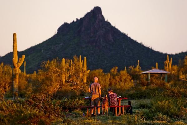 Picacho Peak State Park campers in the Sonoran Desert