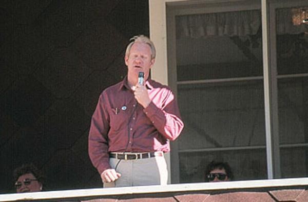 Governor Fife Symington at the park in 1991