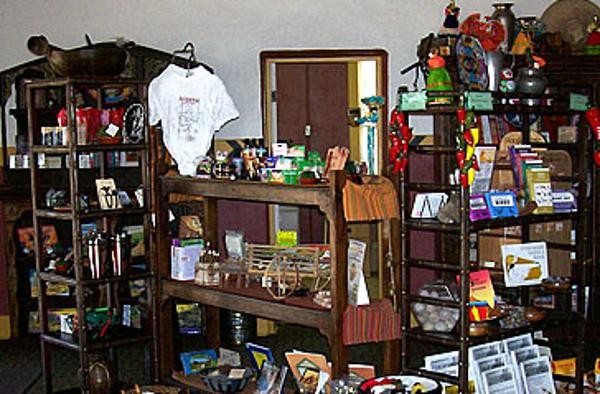 A photo of the products on display at the Tubac Presidio Gift shop