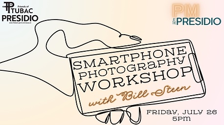 An event banner with a graphic illustration of a drawn hand holding a smartphone.