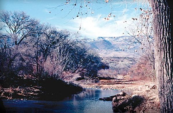 View toward Jerome from the river in 1986