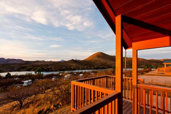 Camping in Arizona: Patagonia Lake State Park cabins with a view