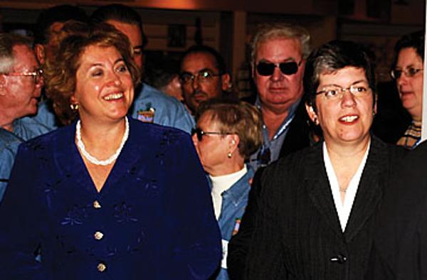 Suzanna Phister and Governor Napolitano at the Big Room Dedication in 2003 Suzanna Phister and Governor Napolitano at the Big Room Dedication in 2003