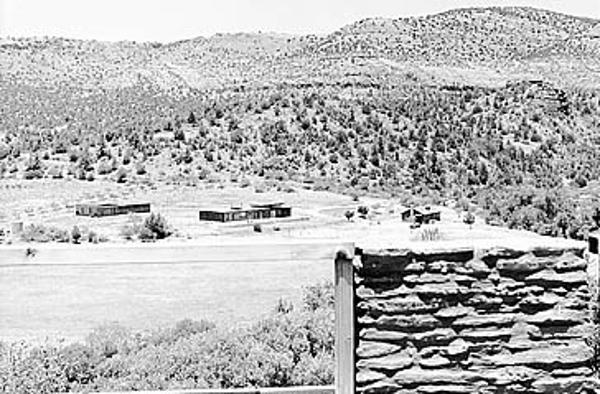 View from the patio at House of Apache Fire, 1982. View from the patio at House of Apache Fires, 1982.