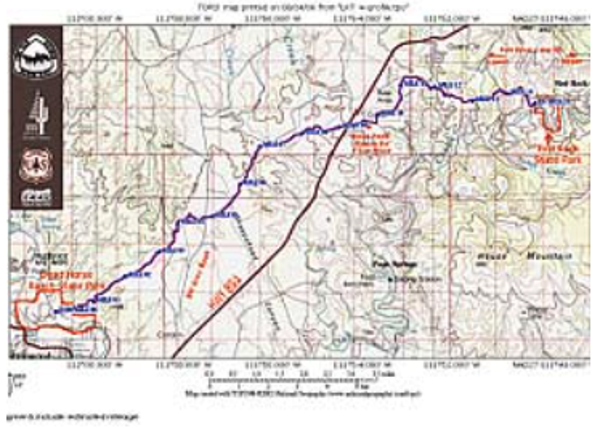 CLick the map image to view Red Rock State Park Lime Kiln Trail Map