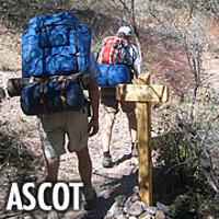 Image of people backpacking down a trail. Arizona State Committee on Trails: ASCOT